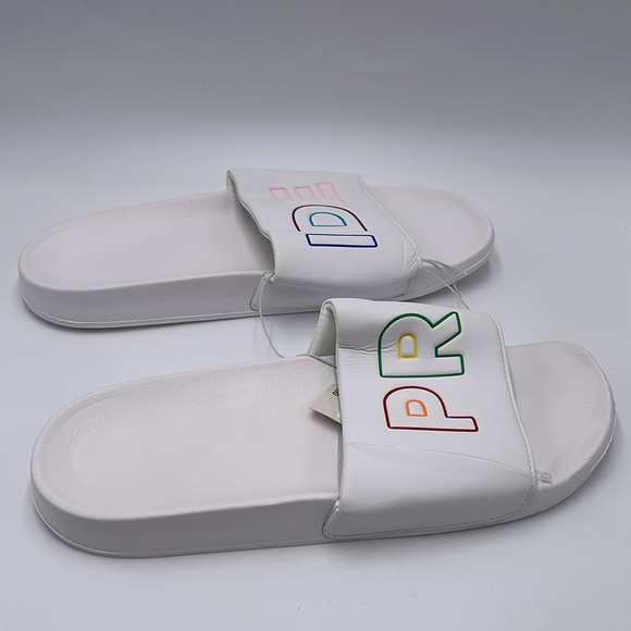 NWT Pride Slip-On Comfort White Sandals - Size L - Picture 7 of 11
